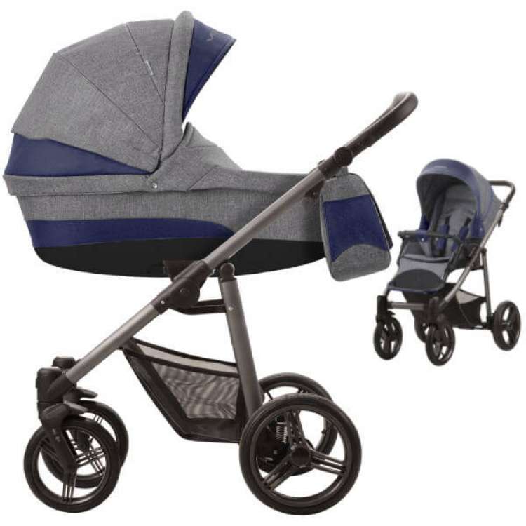 BEBETTO VULCANO KOLICA ZA BEBE SET 2U1 SIVI RAM