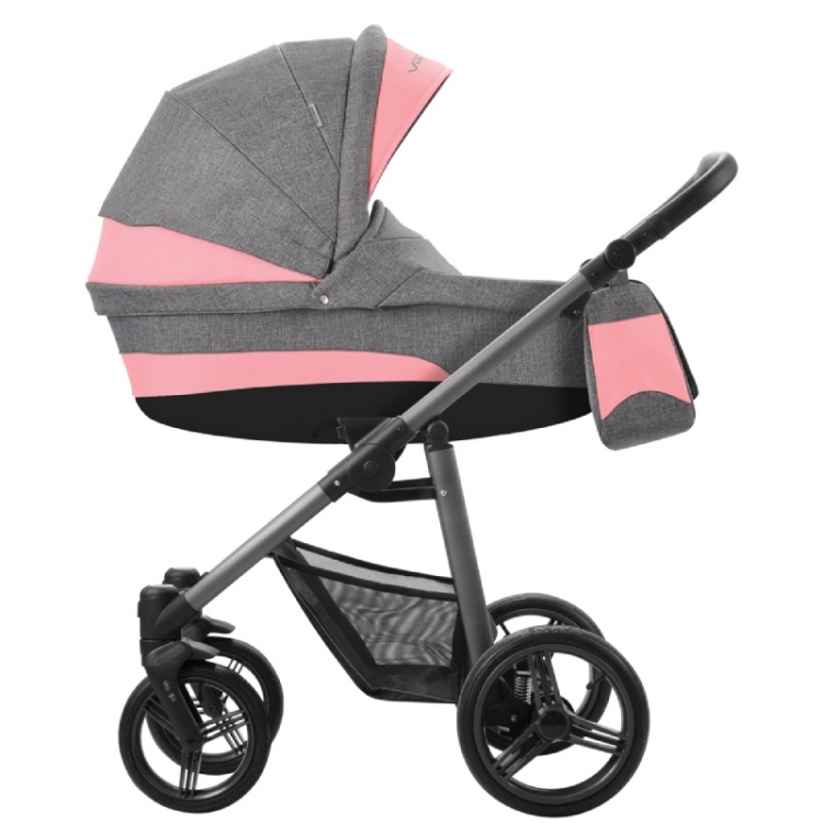 BEBETTO VULCANO KOLICA ZA BEBE SET 2U1 SIVI RAM