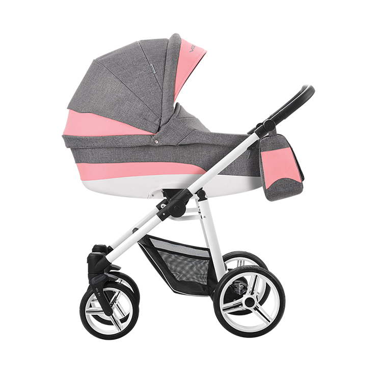 BEBETTO VULCANO KOLICA ZA BEBE SET 3U1 BELI RAM