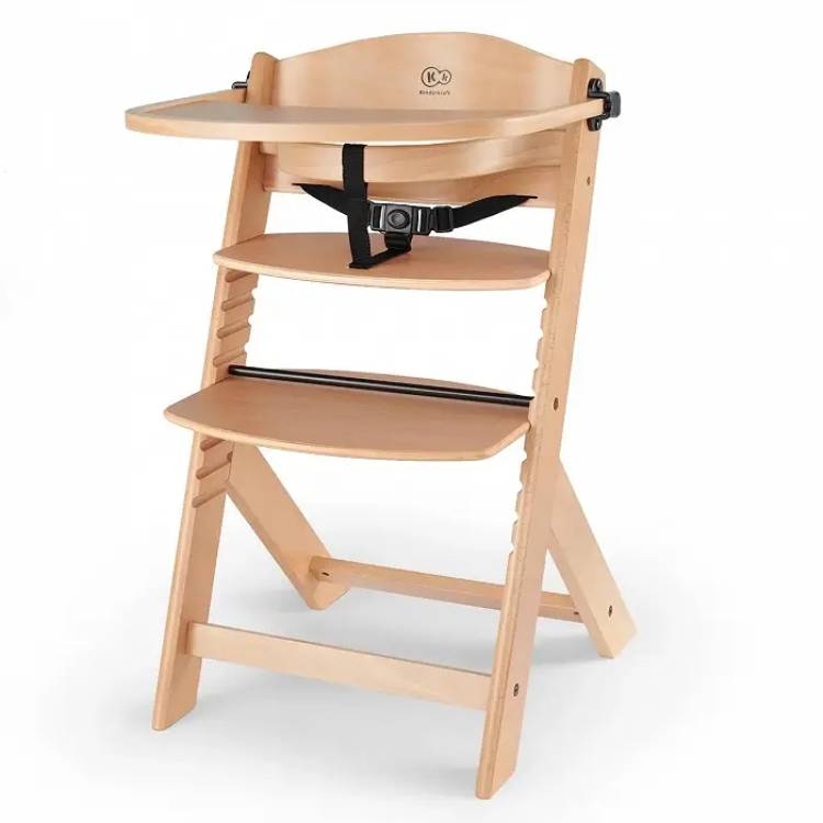 KINDERKRAFT STOLICA ZA HRANJENJE 2U1 ENOCK WOODEN NATURAL