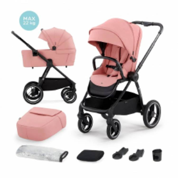 KINDERKRAFT KOLICA ZA BEBE SET 2U1 NEA ASH PINK