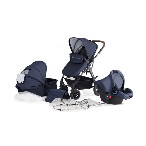 Kinderkraft Moov kolica za bebe set 3u1 navy