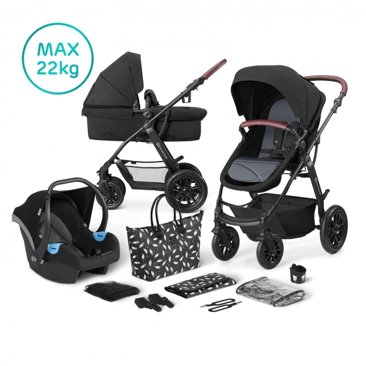 KINDERKRAFT XMOOV KOLICA ZA BEBE SET 3U1 BLACK