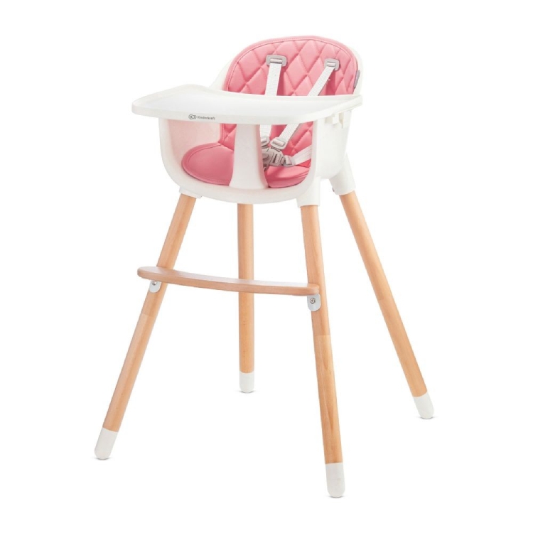 Kinderkraft stolica za hranjenje 2u1 sienna pink